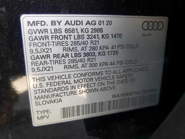 VIN WA1VXAF70LD003984 2020 Audi Q7, Prestige no.10