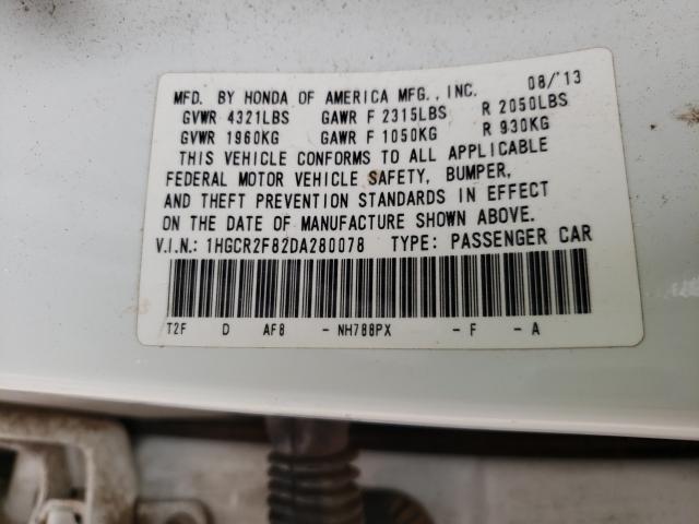 2013 HONDA ACCORD EXL 1HGCR2F82DA280078