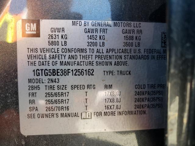 2015 GMC CANYON SLE 1GTG5BE38F1256162