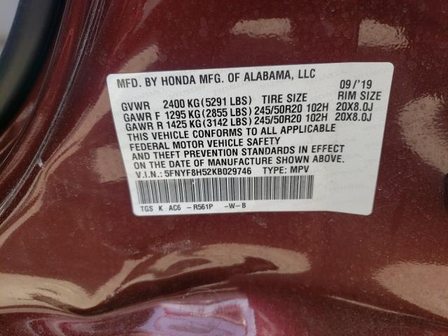 2019 HONDA PASSPORT E 5FNYF8H52KB029746