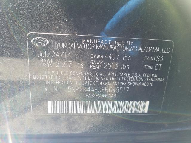 2015 HYUNDAI SONATA SPO 5NPE34AF3FH045517