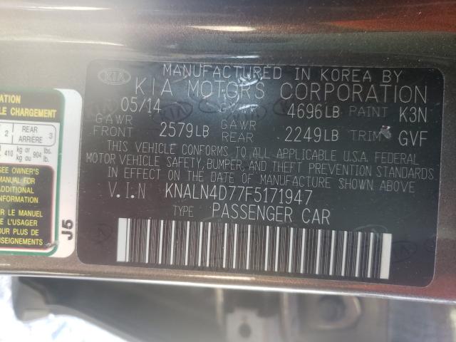 2015 KIA CADENZA PR KNALN4D77F5171947
