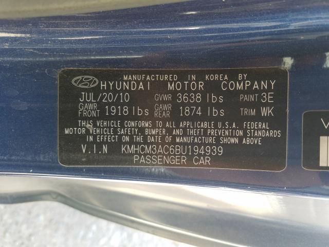 2011 HYUNDAI ACCENT GL KMHCM3AC6BU194939