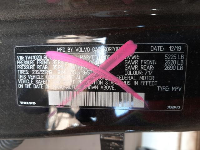 2020 VOLVO XC60 T5 IN YV4102DL8L1529745
