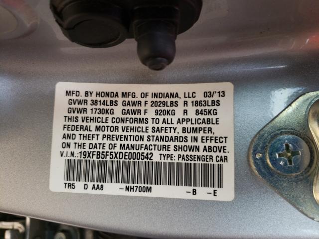 2013 HONDA CIVIC NATU 19XFB5F5XDE000542