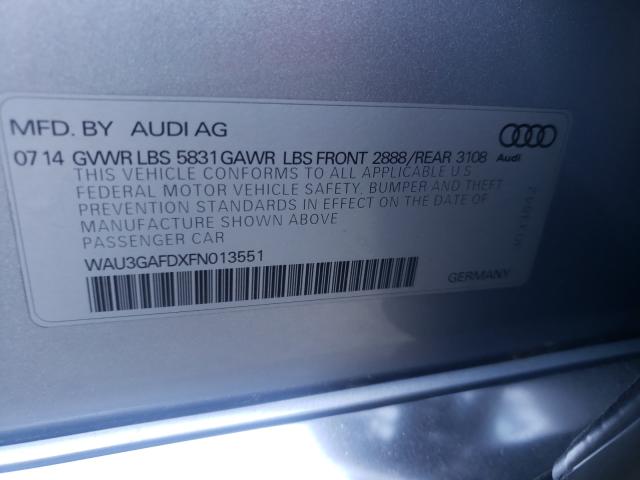 2015 AUDI A8 L QUATT WAU3GAFDXFN013551