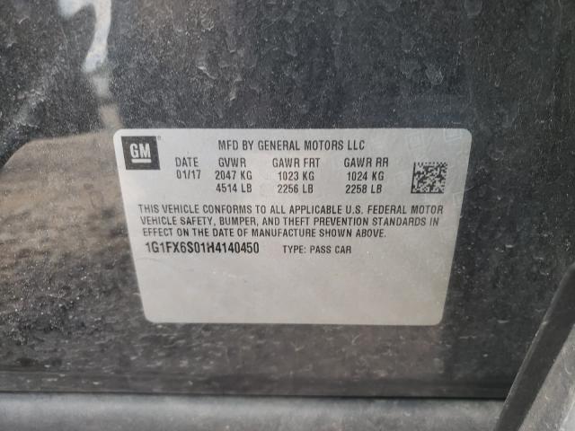 2017 CHEVROLET BOLT EV PR 1G1FX6S01H4140450