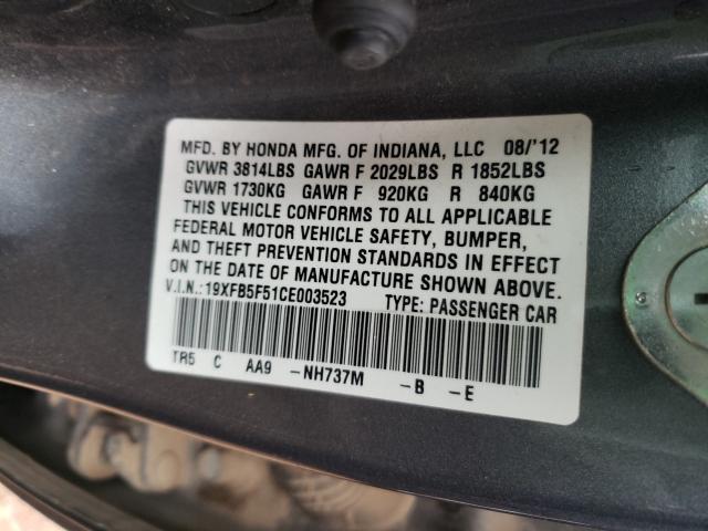 2012 HONDA CIVIC NATU 19XFB5F51CE003523