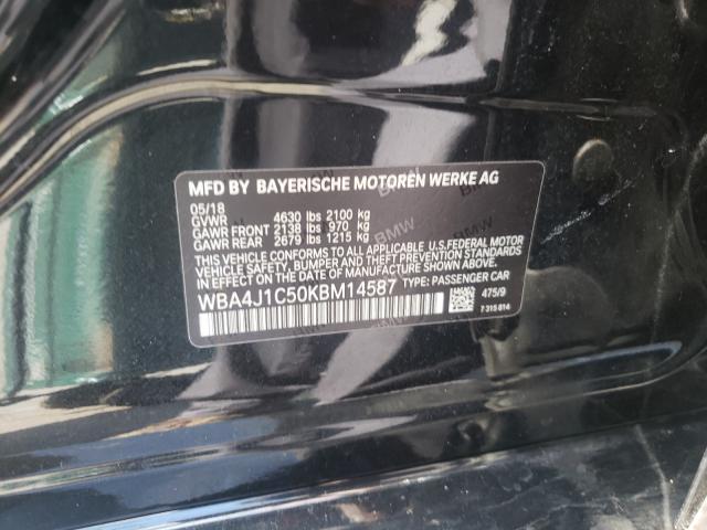 2019 BMW 430I GRAN WBA4J1C50KBM14587