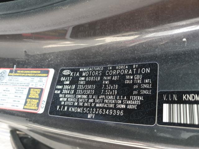 2018 KIA SEDONA SXL KNDME5C13J6349396