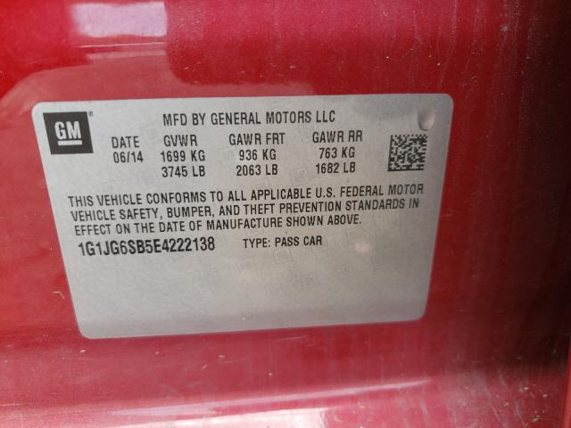 2014 CHEVROLET SONIC RS 1G1JG6SB5E4222138