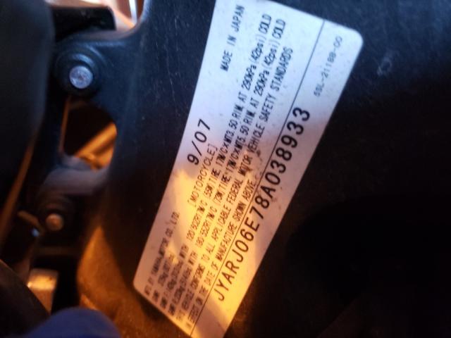 2008 YAMAHA YZFR6 S JYARJ06E78A038933