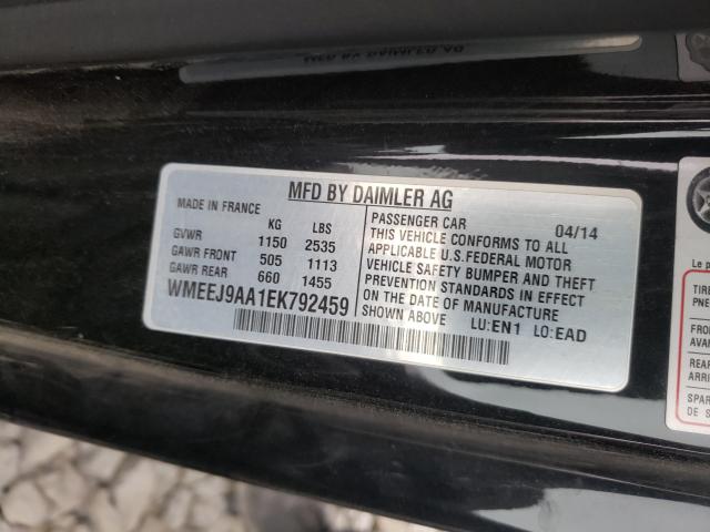2014 SMART FORTWO WMEEJ9AA1EK792459