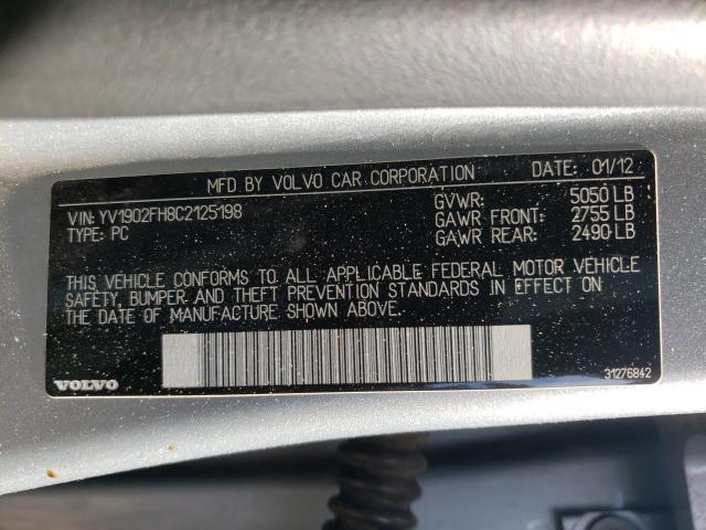 2012 VOLVO S60 T6 YV1902FH8C2125198