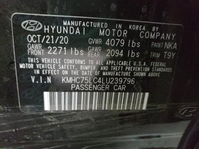 2020 HYUNDAI IONIQ SE KMHC75LC4LU239796