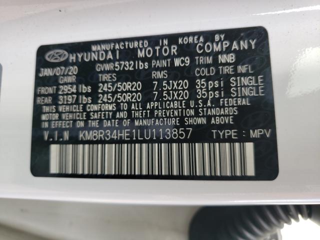 Auction sale of the 2020 HYUNDAI PLAISADE , vin: KM8R34HE1LU113857, lot number: 44159261