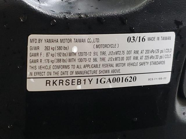 2016 YAMAHA YW125 RKRSEB1Y1GA001620