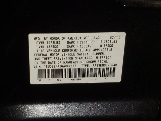 2016 ACURA ILX PREMIU 19UDE2F70GA002968