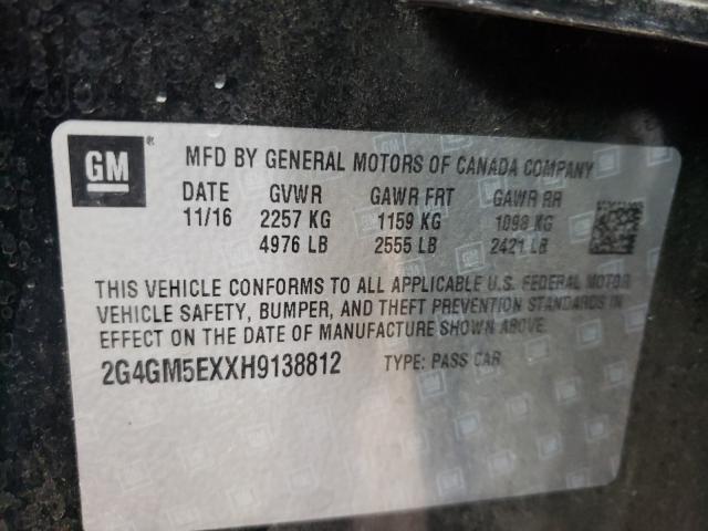 2017 BUICK REGAL 2G4GM5EXXH9138812