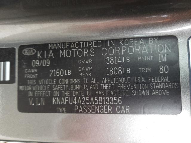 2010 KIA FORTE EX KNAFU4A25A5813356