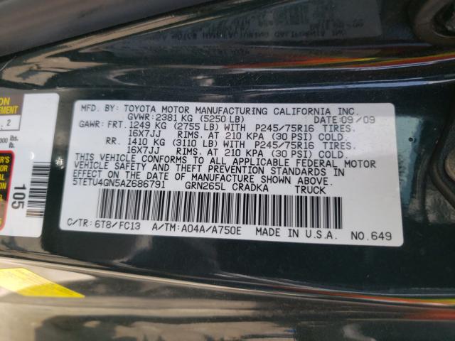 2010 TOYOTA TACOMA PRE 5TETU4GN5AZ686791