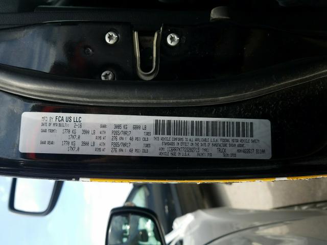 2016 RAM 1500 SSV 1C6RR7XT7GS282715