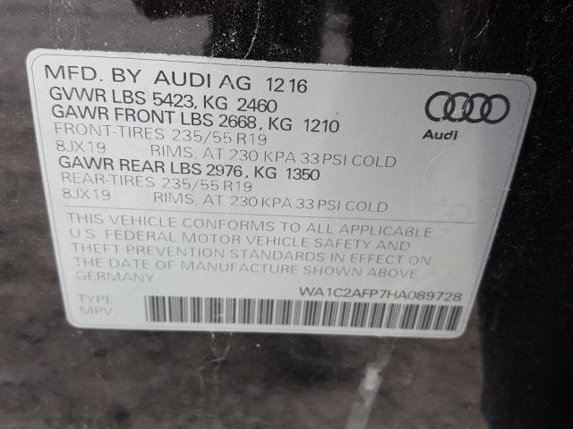 VIN WA1C2AFP7HA089728 2017 Audi Q5, Premium no.10