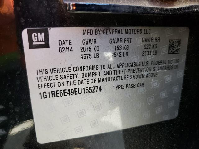 VIN 1G1RE6E49EU155274 2014 Chevrolet Volt no.10