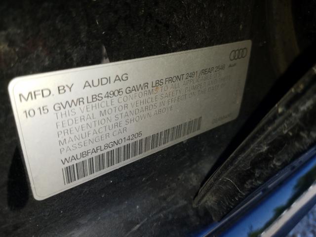 VIN WAUBFAFL8GN014205 2016 Audi A4, Premium S-Line no.10