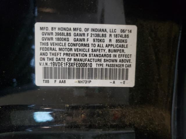 2015 ACURA ILX 20 19VDE1F3XFE000610