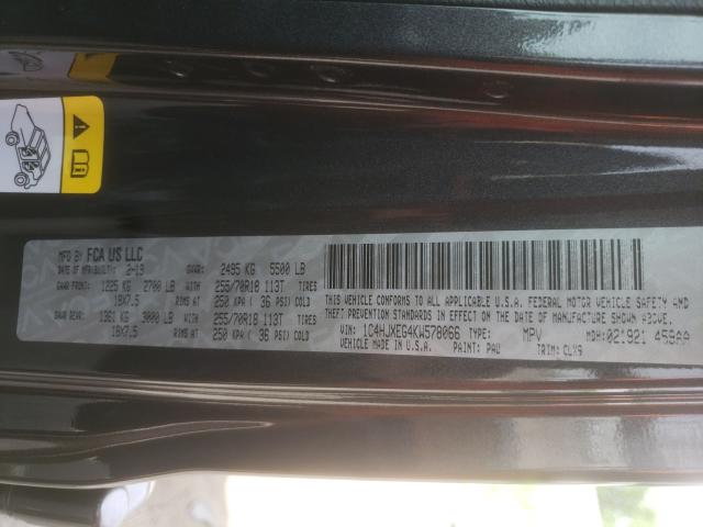 2019 JEEP WRANGLER 1C4HJXEG4KW578066