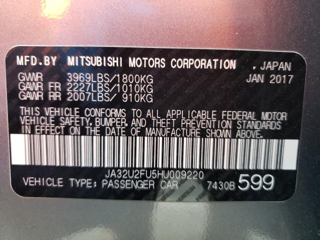 2017 MITSUBISHI LANCER ES JA32U2FU5HU009220