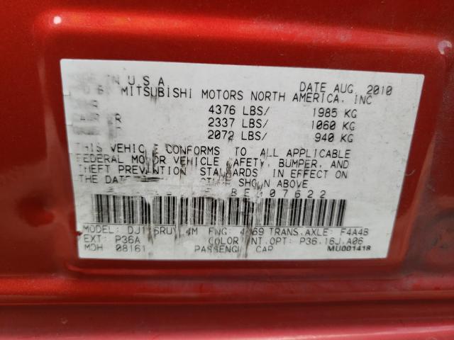 2011 MITSUBISHI GALANT FE 4A32B2FF5BE007622