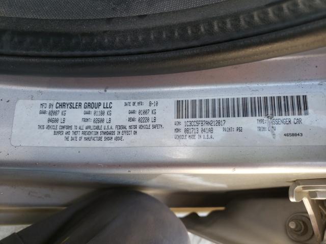 2010 CHRYSLER SEBRING 1C3CC5FB7AN212817