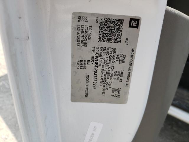2018 CHEVROLET EXPRESS G2 1GCWGBFP0J1273392