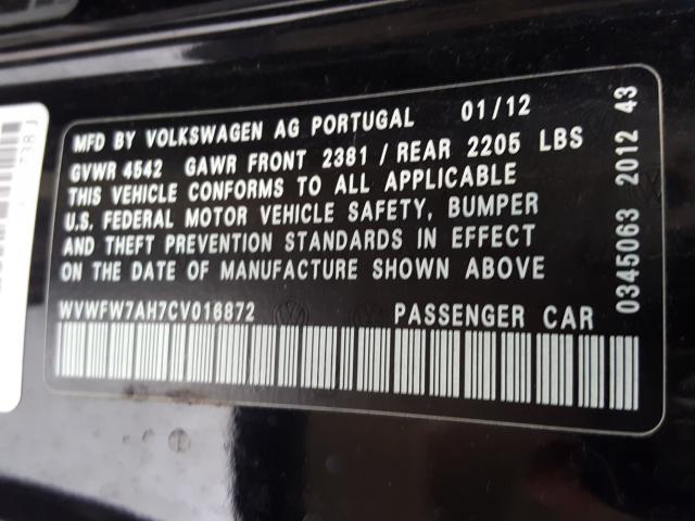 2012 VOLKSWAGEN EOS LUX WVWFW7AH7CV016872