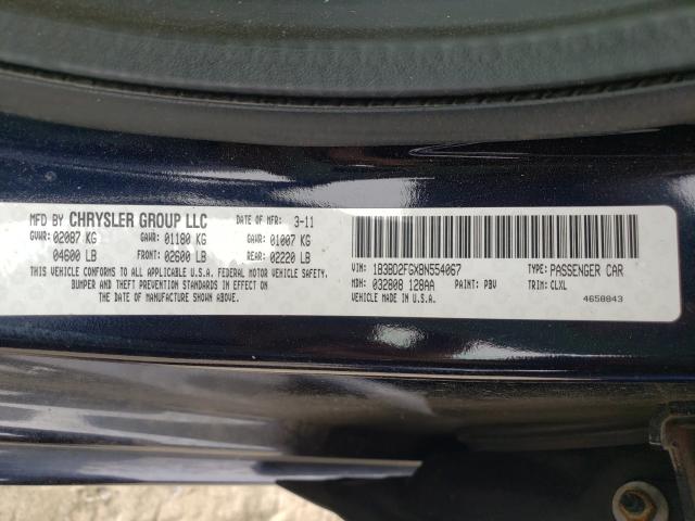 2011 DODGE AVENGER LU 1B3BD2FGXBN554067
