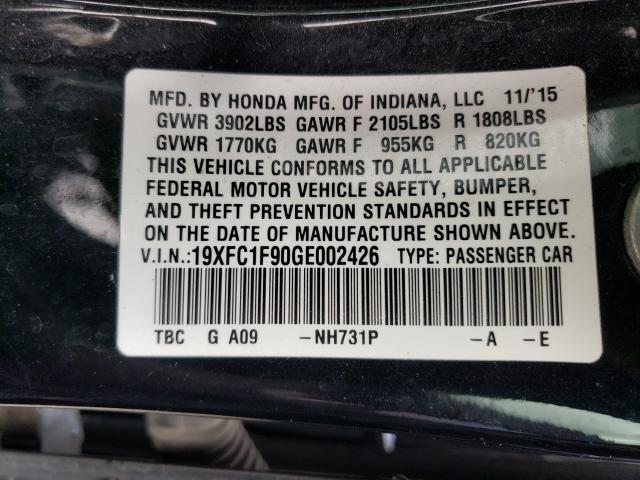 2016 HONDA CIVIC TOUR 19XFC1F90GE002426