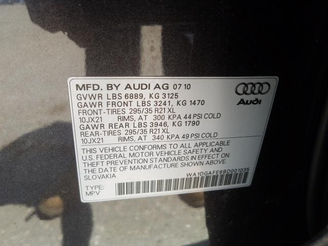 2011 AUDI Q7 PRESTIG WA1DGAFE6BD001035