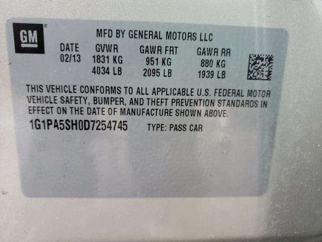 2013 CHEVROLET CRUZE LS 1G1PA5SH0D7254745