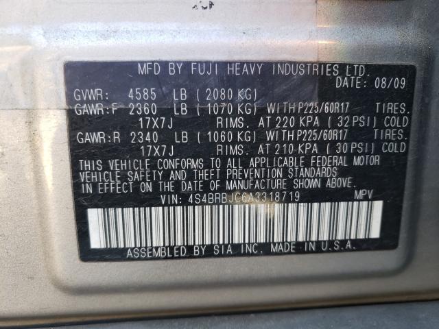 2010 SUBARU OUTBACK 4S4BRBJC6A3318719