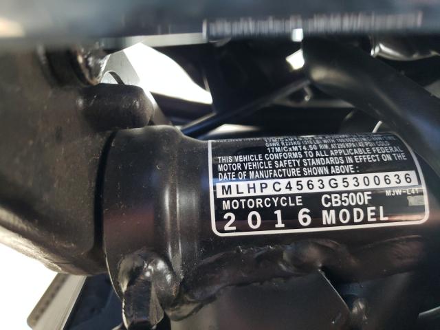 2016 HONDA CB500 F MLHPC4563G5300636