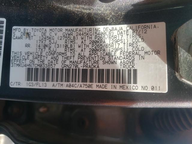 2012 TOYOTA TACOMA DOU 3TMKU4HN7CM033857