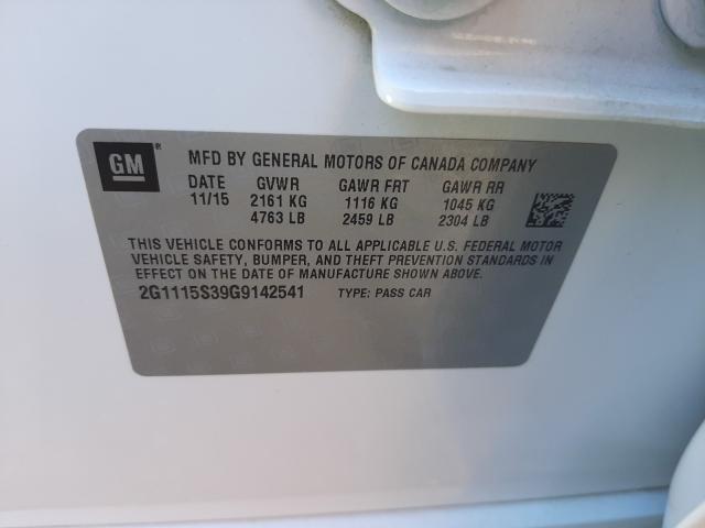 2016 CHEVROLET IMPALA LT 2G1115S39G9142541
