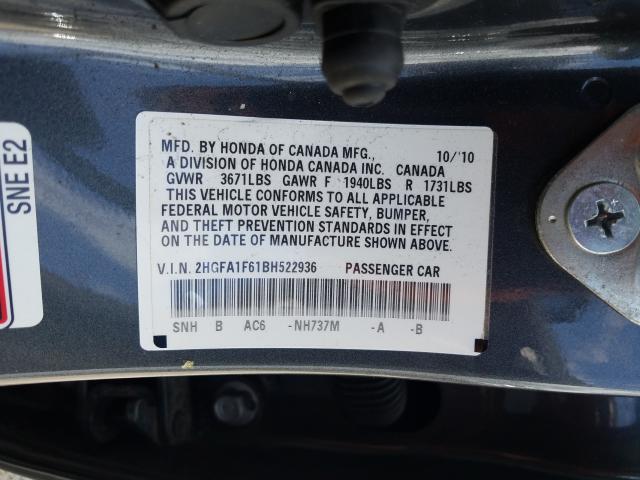 2011 HONDA CIVIC LX-S 2HGFA1F61BH522936
