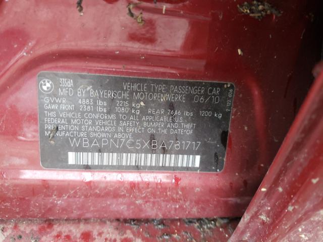 2011 BMW 335 D WBAPN7C5XBA781717