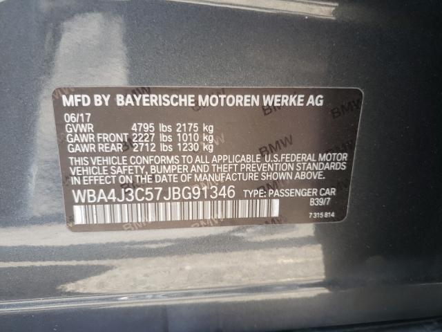 2018 BMW 430XI GRAN WBA4J3C57JBG91346