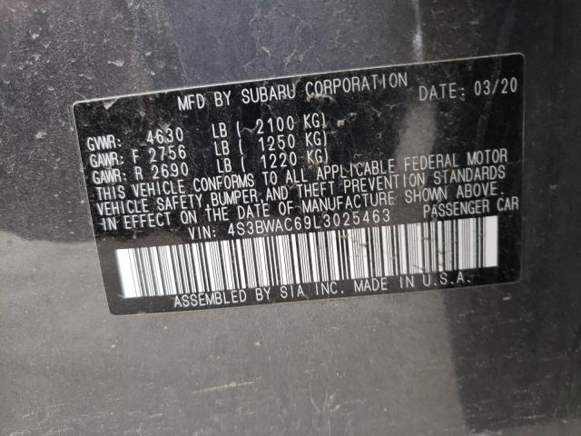 2020 SUBARU LEGACY PRE 4S3BWAC69L3025463