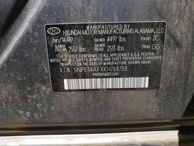 2019 HYUNDAI SONATA LIM 5NPE34AFXKH768758