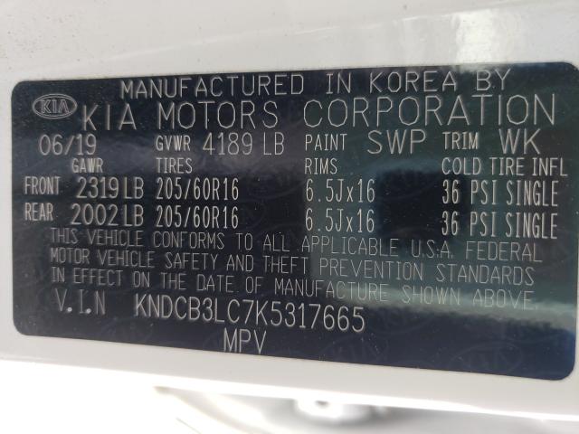 2019 KIA NIRO FE KNDCB3LC7K5317665